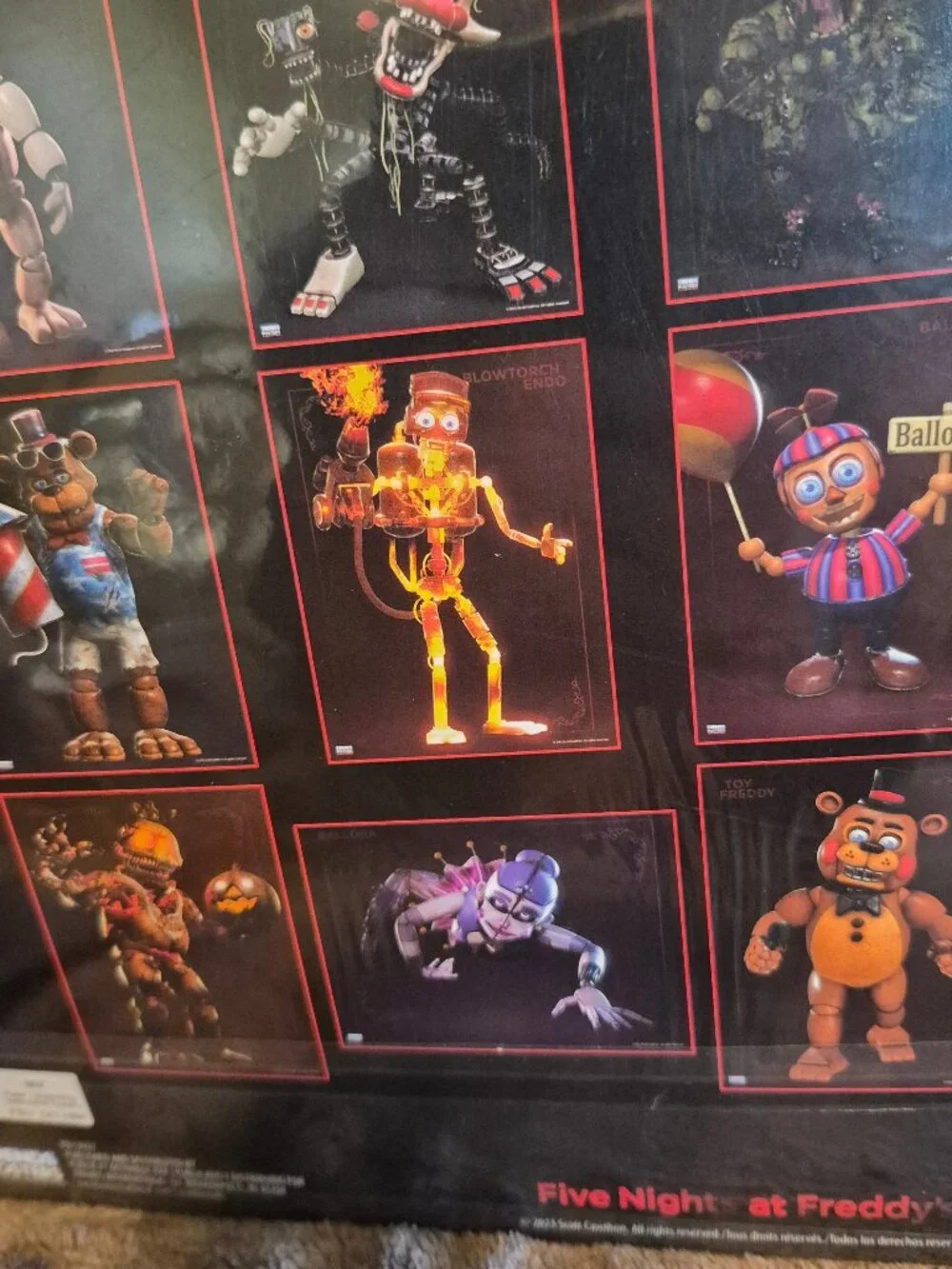 Five Nights at Freddy's 12 Poster Set Freddy Fazbear Paper